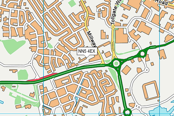 NN5 4EX map - OS VectorMap District (Ordnance Survey)