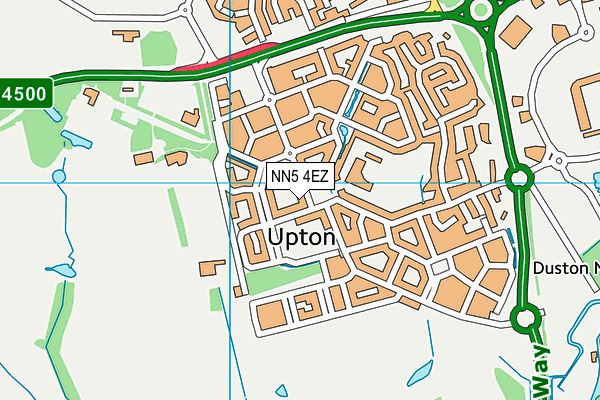 Upton Meadows Primary School map (NN5 4EZ) - OS VectorMap District (Ordnance Survey)