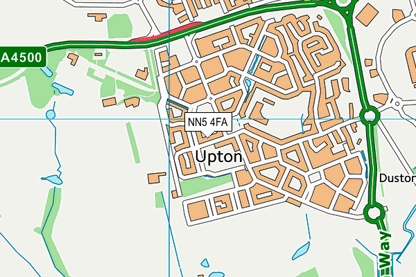 NN5 4FA map - OS VectorMap District (Ordnance Survey)
