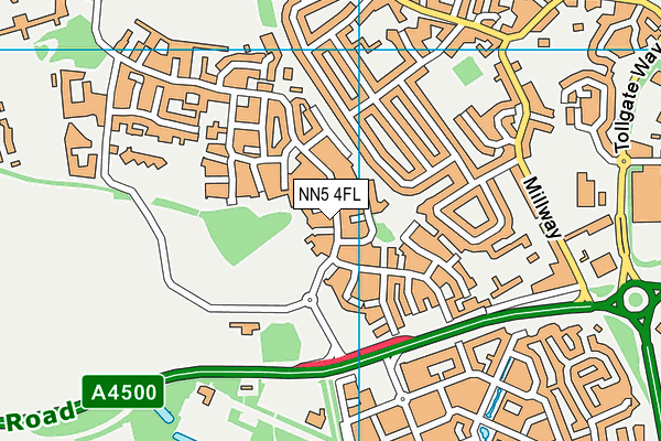 NN5 4FL map - OS VectorMap District (Ordnance Survey)