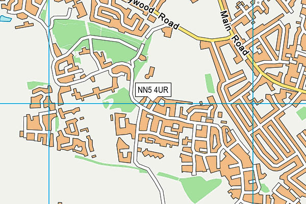 NN5 4UR map - OS VectorMap District (Ordnance Survey)