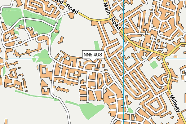 NN5 4US map - OS VectorMap District (Ordnance Survey)