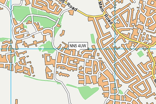 NN5 4UW map - OS VectorMap District (Ordnance Survey)