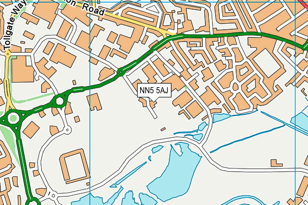 NN5 5AJ map - OS VectorMap District (Ordnance Survey)