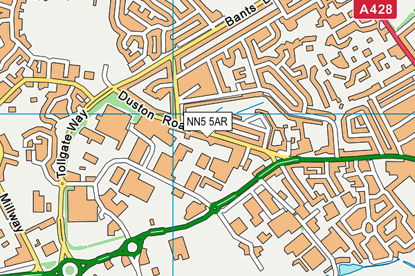 NN5 5AR map - OS VectorMap District (Ordnance Survey)