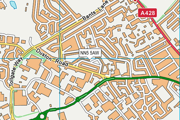 NN5 5AW map - OS VectorMap District (Ordnance Survey)