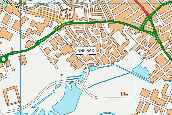 NN5 5AX map - OS VectorMap District (Ordnance Survey)