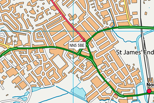 NN5 5BE map - OS VectorMap District (Ordnance Survey)