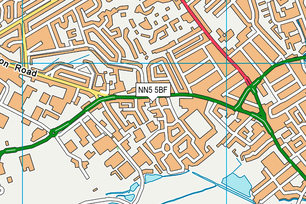 NN5 5BF map - OS VectorMap District (Ordnance Survey)