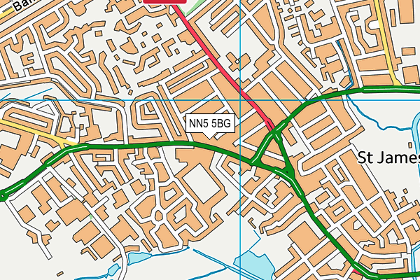 NN5 5BG map - OS VectorMap District (Ordnance Survey)