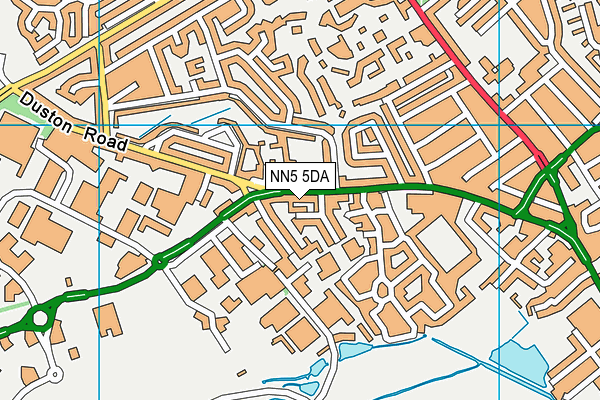 NN5 5DA map - OS VectorMap District (Ordnance Survey)