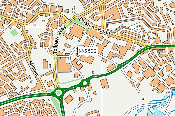 The Gym Group (Northampton) map (NN5 5DG) - OS VectorMap District (Ordnance Survey)