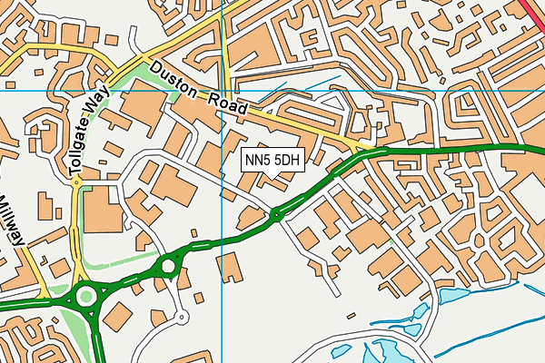 NN5 5DH map - OS VectorMap District (Ordnance Survey)