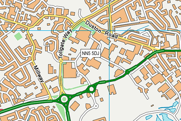 NN5 5DJ map - OS VectorMap District (Ordnance Survey)