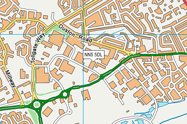 NN5 5DL map - OS VectorMap District (Ordnance Survey)