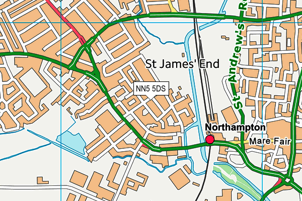 NN5 5DS map - OS VectorMap District (Ordnance Survey)