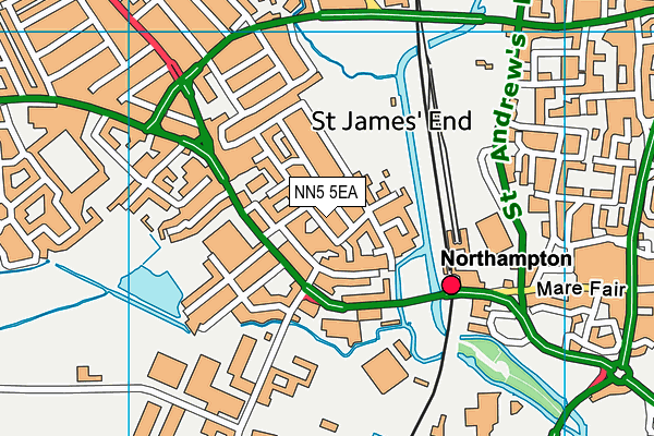 NN5 5EA map - OS VectorMap District (Ordnance Survey)