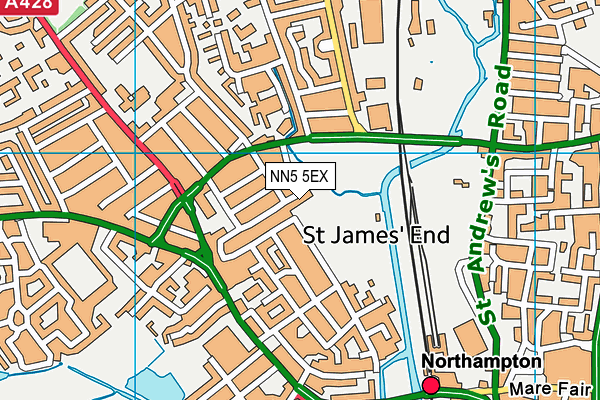 NN5 5EX map - OS VectorMap District (Ordnance Survey)