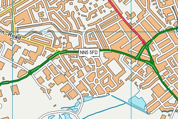 NN5 5FD map - OS VectorMap District (Ordnance Survey)