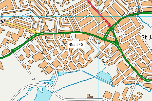 NN5 5FG map - OS VectorMap District (Ordnance Survey)