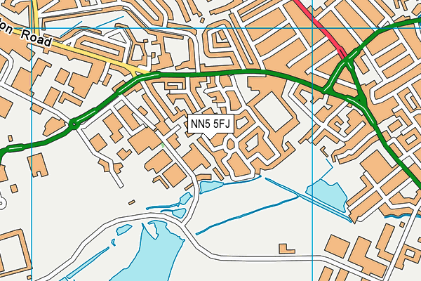 NN5 5FJ map - OS VectorMap District (Ordnance Survey)