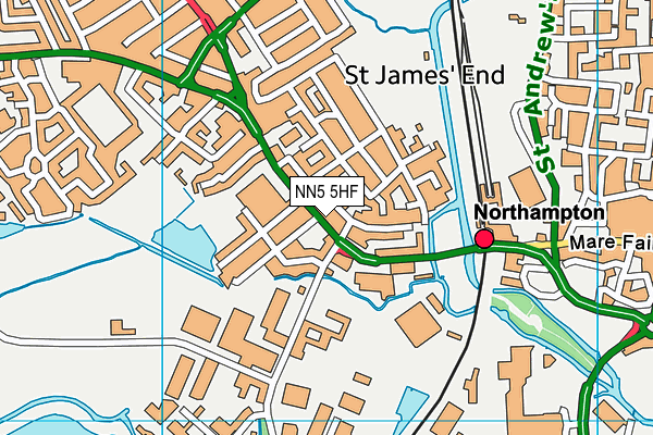 NN5 5HF map - OS VectorMap District (Ordnance Survey)