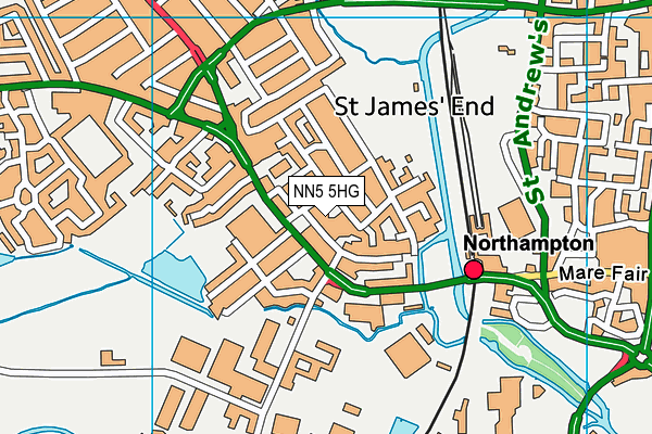 NN5 5HG map - OS VectorMap District (Ordnance Survey)