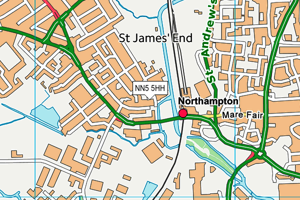 NN5 5HH map - OS VectorMap District (Ordnance Survey)