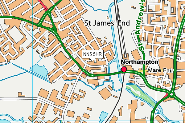 NN5 5HR map - OS VectorMap District (Ordnance Survey)