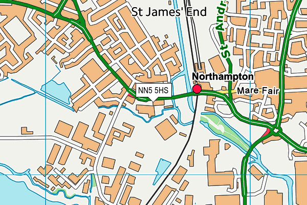 NN5 5HS map - OS VectorMap District (Ordnance Survey)