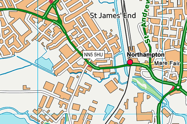NN5 5HU map - OS VectorMap District (Ordnance Survey)