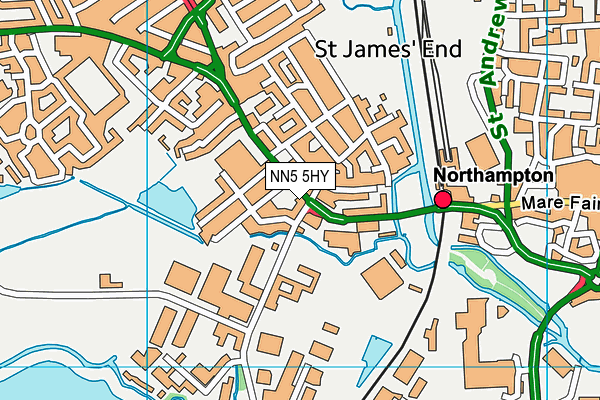 NN5 5HY map - OS VectorMap District (Ordnance Survey)