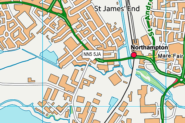 NN5 5JA map - OS VectorMap District (Ordnance Survey)