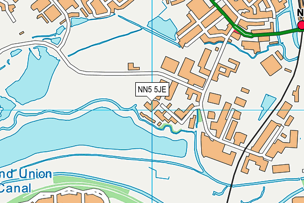 NN5 5JE map - OS VectorMap District (Ordnance Survey)