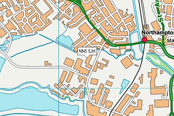NN5 5JH map - OS VectorMap District (Ordnance Survey)