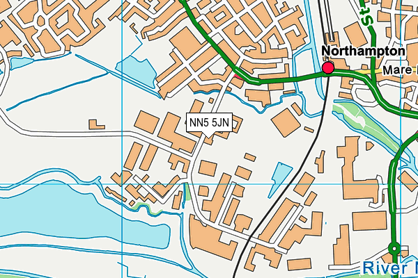 NN5 5JN map - OS VectorMap District (Ordnance Survey)