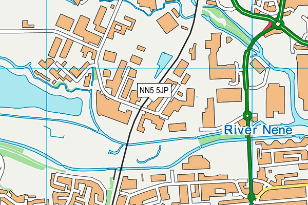 NN5 5JP map - OS VectorMap District (Ordnance Survey)