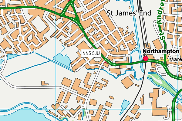 NN5 5JU map - OS VectorMap District (Ordnance Survey)