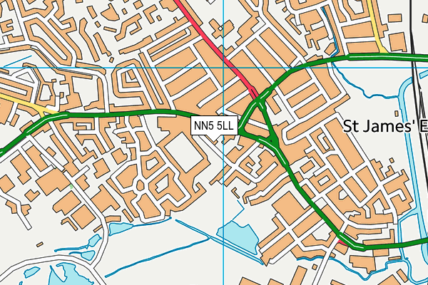 NN5 5LL map - OS VectorMap District (Ordnance Survey)