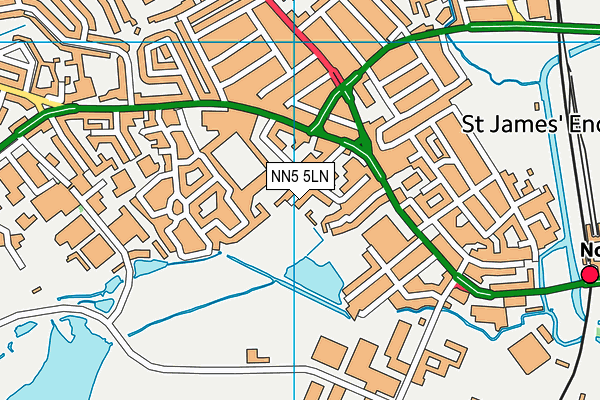NN5 5LN map - OS VectorMap District (Ordnance Survey)