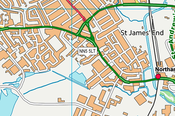 NN5 5LT map - OS VectorMap District (Ordnance Survey)
