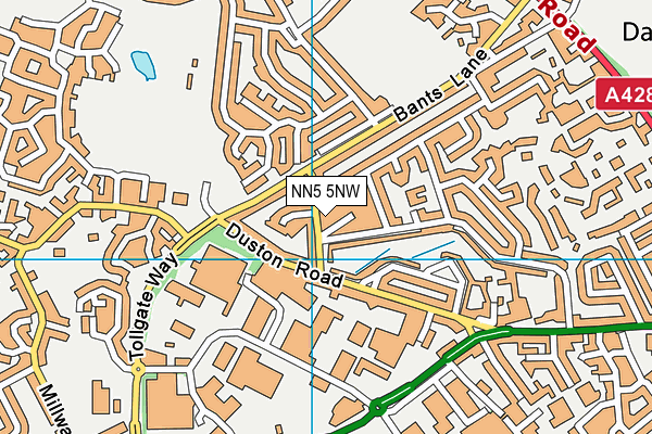 NN5 5NW map - OS VectorMap District (Ordnance Survey)