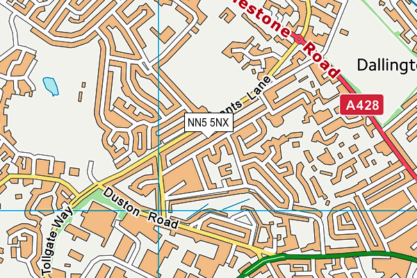 NN5 5NX map - OS VectorMap District (Ordnance Survey)