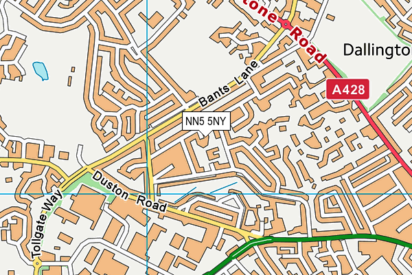 NN5 5NY map - OS VectorMap District (Ordnance Survey)