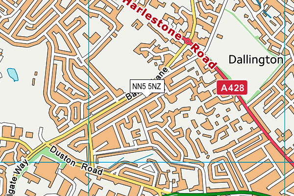 NN5 5NZ map - OS VectorMap District (Ordnance Survey)