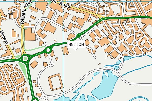 NN5 5QN map - OS VectorMap District (Ordnance Survey)