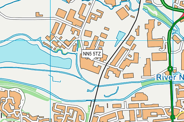NN5 5TZ map - OS VectorMap District (Ordnance Survey)