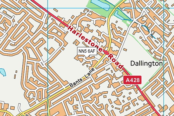 NN5 6AF map - OS VectorMap District (Ordnance Survey)