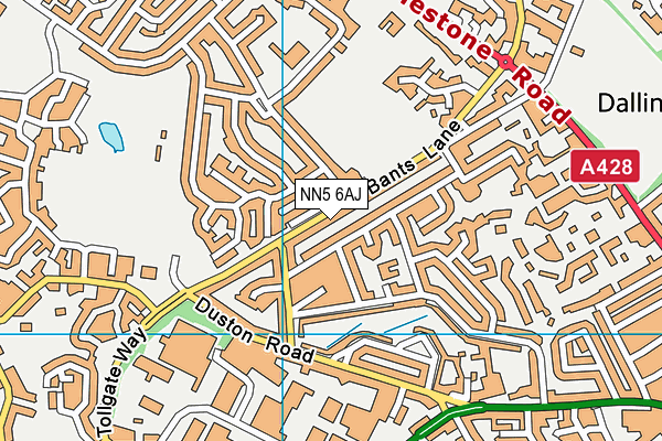 NN5 6AJ map - OS VectorMap District (Ordnance Survey)