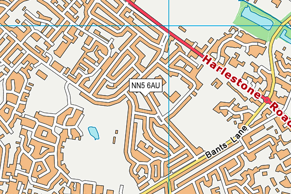 NN5 6AU map - OS VectorMap District (Ordnance Survey)